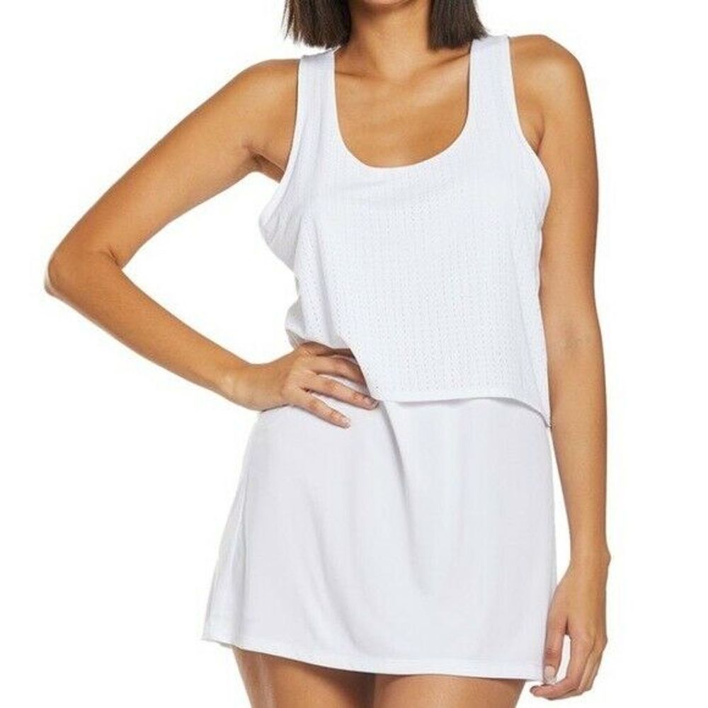 Nike Cover Up Mini Dress S Mesh Reversible Layered